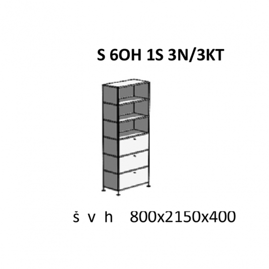 Skříňky kombinované S 6OH 1S